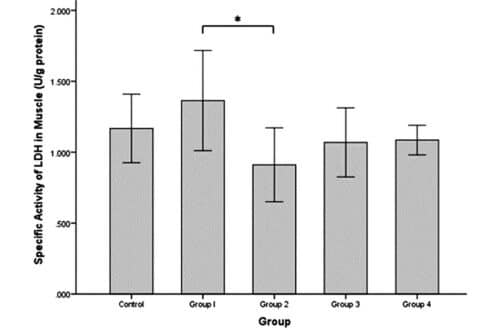 Specific Activity of Lactate Dehydrogenase in Muscle and Liver Tissues of Rats Exposed to Intermittent Hypobaric Hypoxia